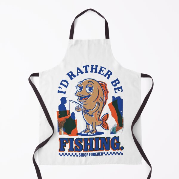 Item preview, I'd Rather Be Fishing Funny Retro Mascot Fisher designed and sold by Mdozet.
