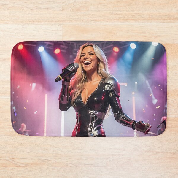 Item preview, Futuristic Pop Diva Shining Bright On Neon Stage designed and sold by ArtaFutura.