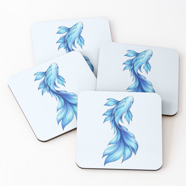 Item preview, Elegant Blue Betta Fish Fluid Art designed and sold by Siriusvibes.