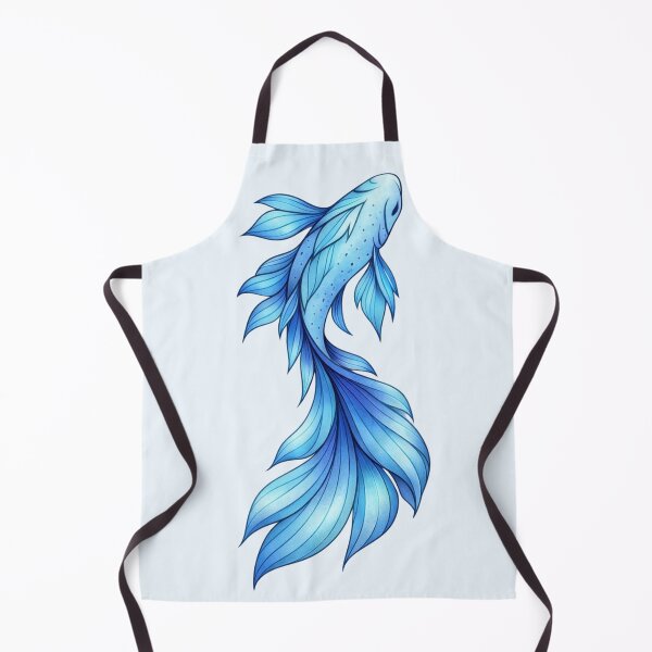 Item preview, Elegant Blue Betta Fish Fluid Art designed and sold by Siriusvibes.