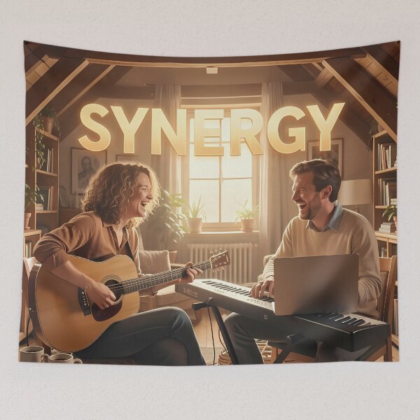 Item preview, Synergy In Songwriting Beneath Warm Attic Studio Light designed and sold by ArtaFutura.