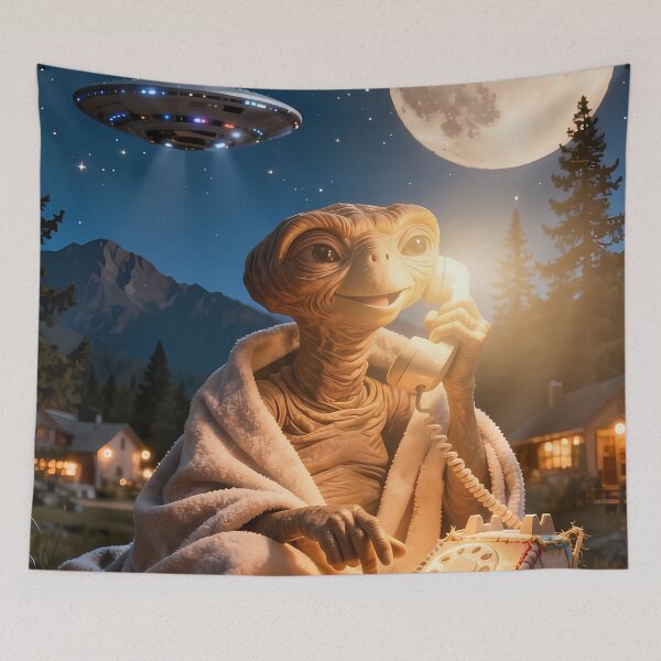 Item preview, Moonlit Alien Calling Home Beneath Stars and Silence designed and sold by ArtaFutura.