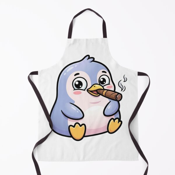 Item preview, Cute Chubby Penguin Smoking Cigar – Funny Kawaii Cartoon Sticker designed and sold by Dospart.