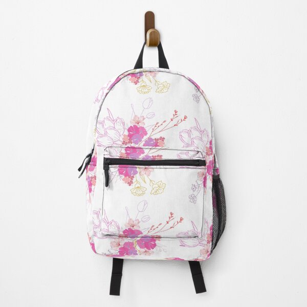 Item preview, Minimalist Pink Floral Bouquet & Gold Line Art Pattern designed and sold by Atlasoloji.