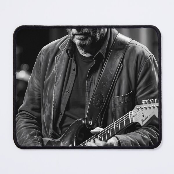 Item preview, Soulful Monochrome Guitarist Lost In Midnight Studio Light designed and sold by ArtaFutura.
