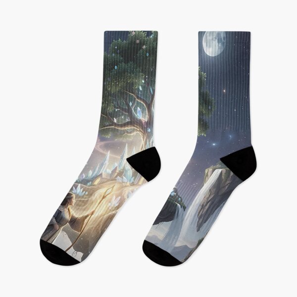 Item preview, Dreamy Crystal Tree Kingdom Under Twin Moons Vision designed and sold by ArtaFutura.