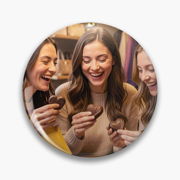 Item preview, Heart Chocolates and Laughter in a Cozy Cafe designed and sold by ArtaFutura.