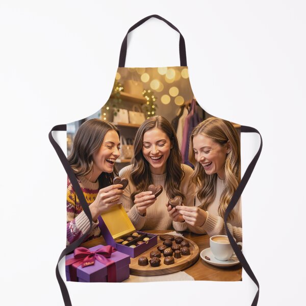 Item preview, Heart Chocolates and Laughter in a Cozy Cafe designed and sold by ArtaFutura.