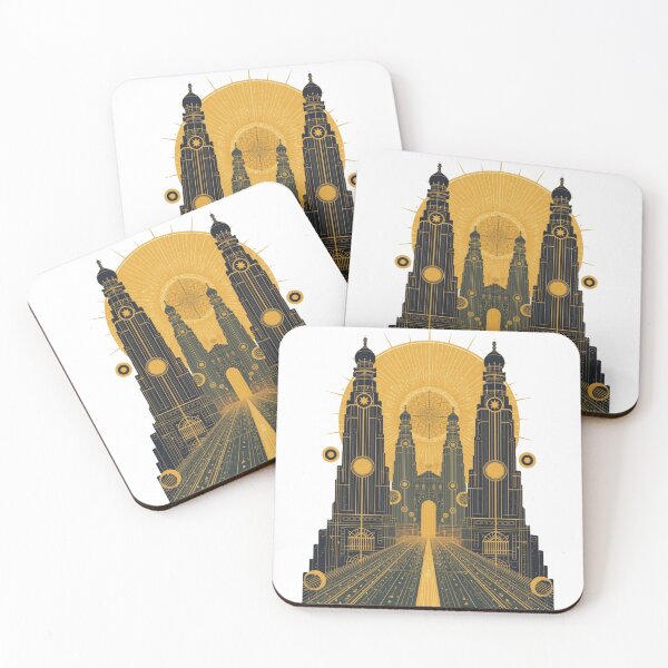 Item preview, The Celestial Gateway – Art Deco Tarot Architecture designed and sold by catcurio.