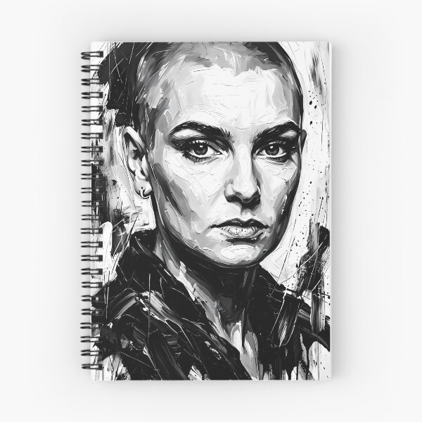 Item preview, Monochrome Ink Portrait with Fierce Gaze and Attitude designed and sold by ArtaFutura.