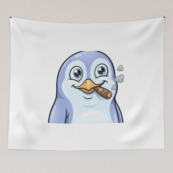 Item preview, Copy of Cute Chubby Penguin Smoking Cigar – Funny Kawaii Cartoon Sticker designed and sold by Dospart.