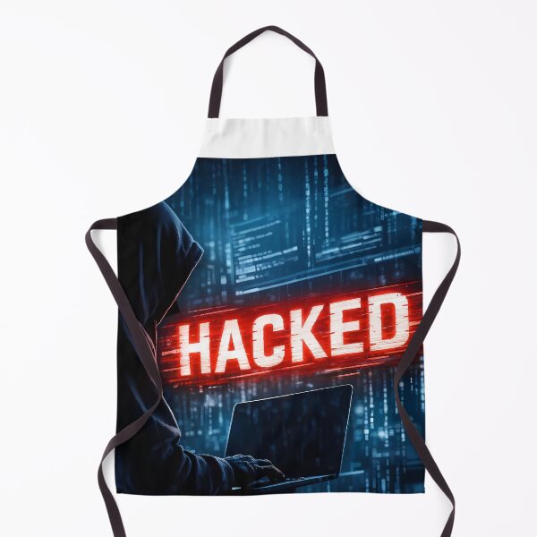 Item preview, Neon Cyber Intrusion with Hooded Figure and Laptop designed and sold by ArtaFutura.