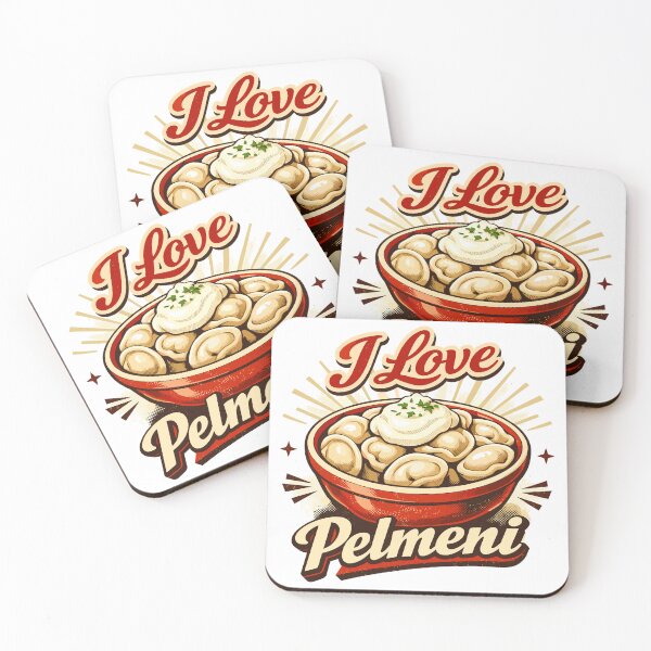 Item preview, Retro I Love Pelmeni – Vintage Food Art designed and sold by Pineapple-Tree.