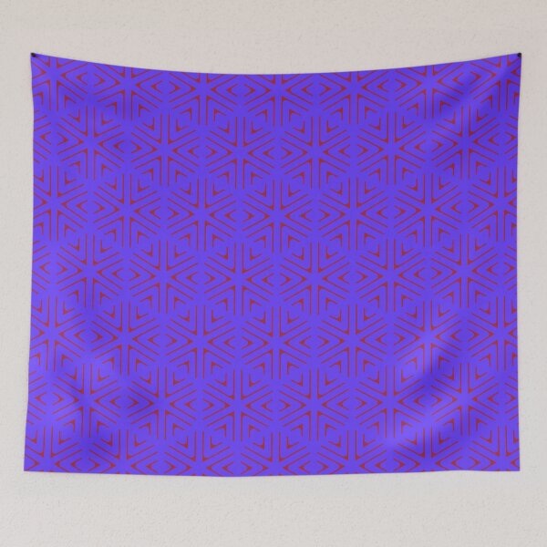 Item preview, Vintage Hexagon Interlocking -Geometric Chequered Pattern  - Housewarming Gift Ideas designed and sold by RoyalStarsPatts.
