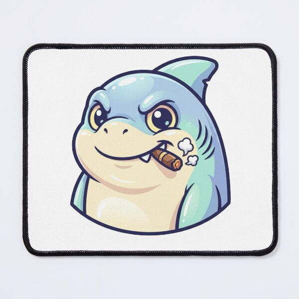 Item preview, Cute Baby Shark Smoking Cigar – Funny Kawaii Shark Cartoon Sticker designed and sold by Dospart.
