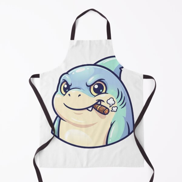 Item preview, Cute Baby Shark Smoking Cigar – Funny Kawaii Shark Cartoon Sticker designed and sold by Dospart.