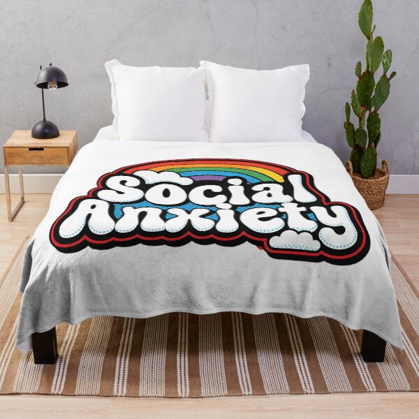 Item preview, Social Anxiety Rainbow Retro designed and sold by TshirtsOnline-.