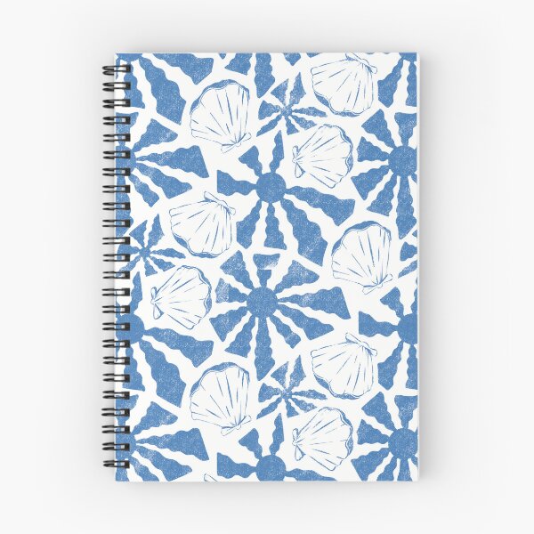 Item preview, Dark Blue Navy White Nautical Sun Clam Minimalist Maritime Pattern designed and sold by studiomamabara.