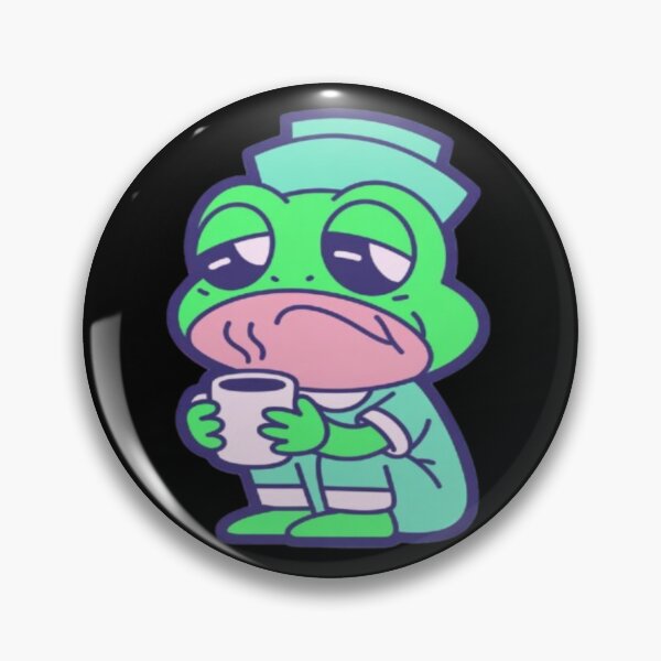 Item preview, Sleepy Frog Drinking Coffee Kawaii designed and sold by DailySparks.