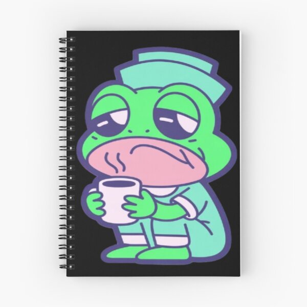 Item preview, Sleepy Frog Drinking Coffee Kawaii designed and sold by DailySparks.