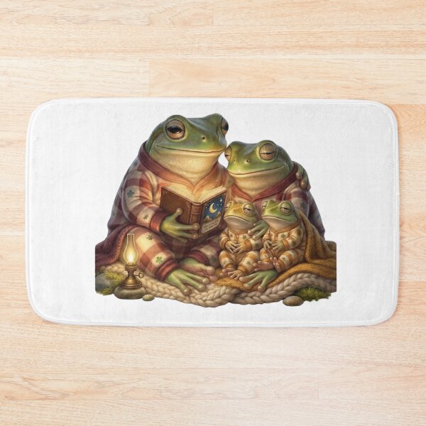 Item preview, Cozy Frog Family - Bedtime Story & Cottagecore Pajamas designed and sold by Arts Paradise.