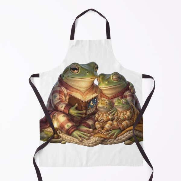 Item preview, Cozy Frog Family - Bedtime Story & Cottagecore Pajamas designed and sold by Arts Paradise.