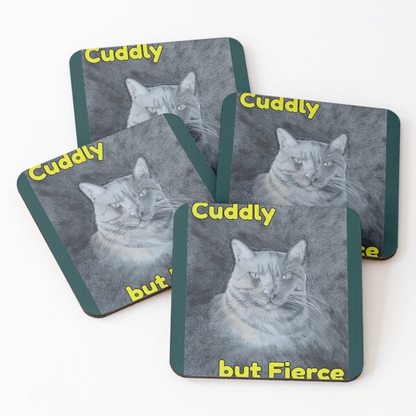 Item preview, Gatto Nero Tigrato – Cuddly but Fierce – Cornice Verde Petrolio designed and sold by su74lab.