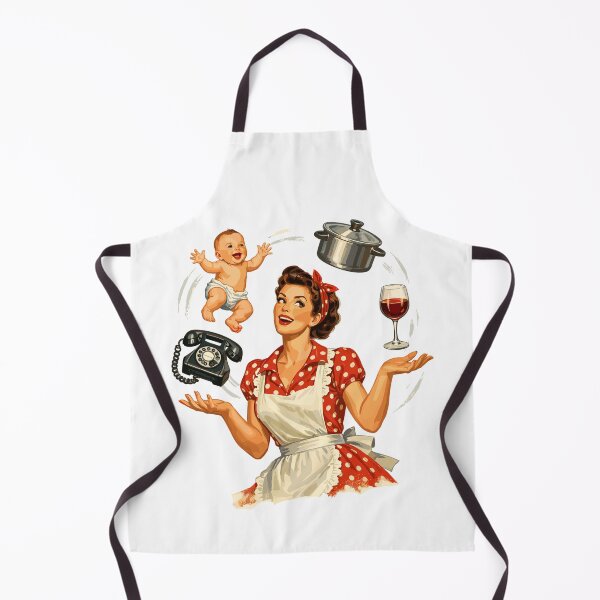 Item preview, Retro Pin-Up Mom – Multitasking Illustration designed and sold by Pineapple-Tree.