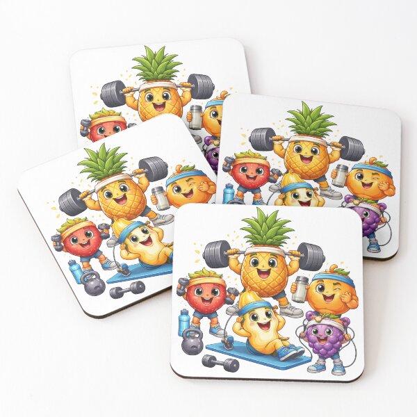 Item preview, Gym Fruit Cartoon Characters designed and sold by PriyankaSonara.