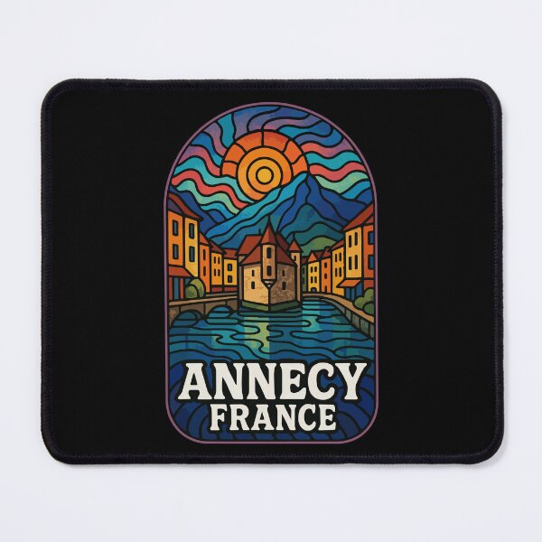 Item preview, Annecy France Stained Glass Art Travel designed and sold by TomFrontierArt.