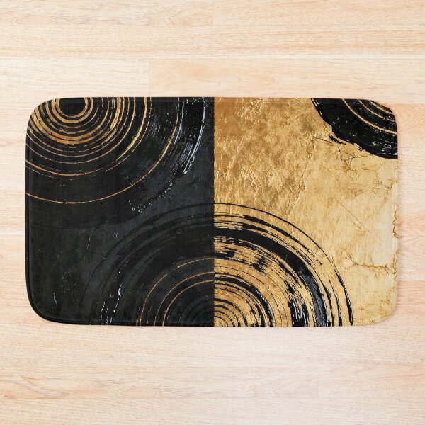 Item preview, Golden circles on a black background designed and sold by paulrommer.