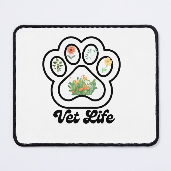 Item preview, Retro Boho Botanical Paw Print - Floral Vet Life Art designed and sold by batoot1.