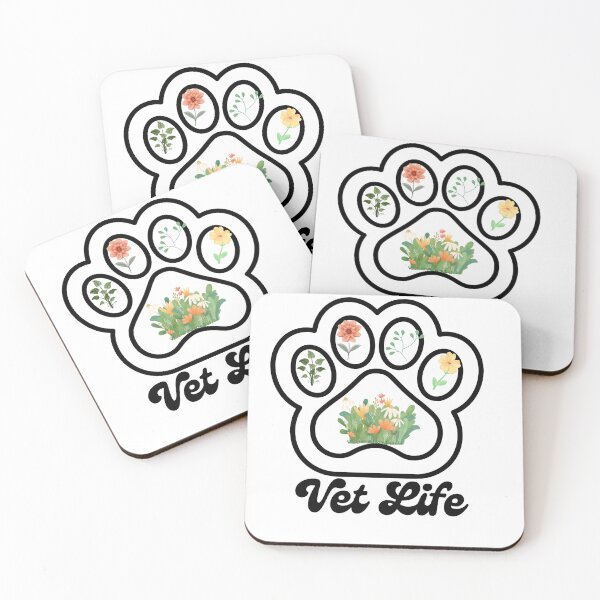 Item preview,  Retro Boho Botanical Paw Print - Floral Vet Life Art designed and sold by batoot1.