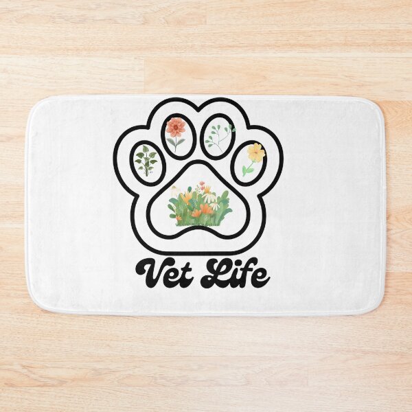 Item preview,  Retro Boho Botanical Paw Print - Floral Vet Life Art designed and sold by batoot1.
