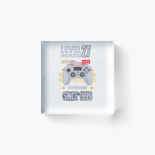 Item preview, 27th Birthday T-shirt 27yr 27 Year Old Birthday Level 27 Unlocked Awesome Since 1999 27th Birthday Gaming T-shirt designed and sold by Zibis09.