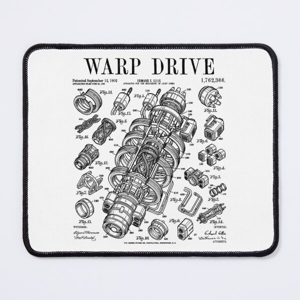 Item preview, Science Fiction Warp Drive Funny Scifi Vintage Patent designed and sold by GrandeDuc.