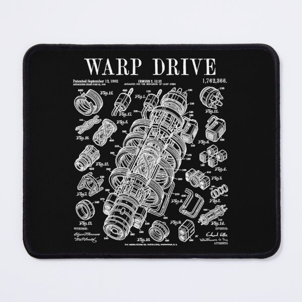 Item preview, Science Fiction Warp Drive Funny Scifi Vintage Patent designed and sold by GrandeDuc.
