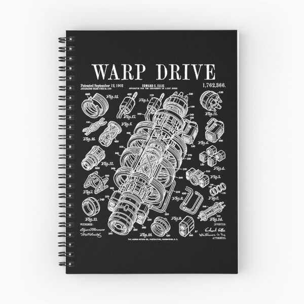 Item preview, Science Fiction Warp Drive Funny Scifi Vintage Patent designed and sold by GrandeDuc.