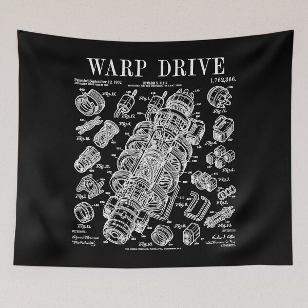 Item preview, Science Fiction Warp Drive Funny Scifi Vintage Patent designed and sold by GrandeDuc.