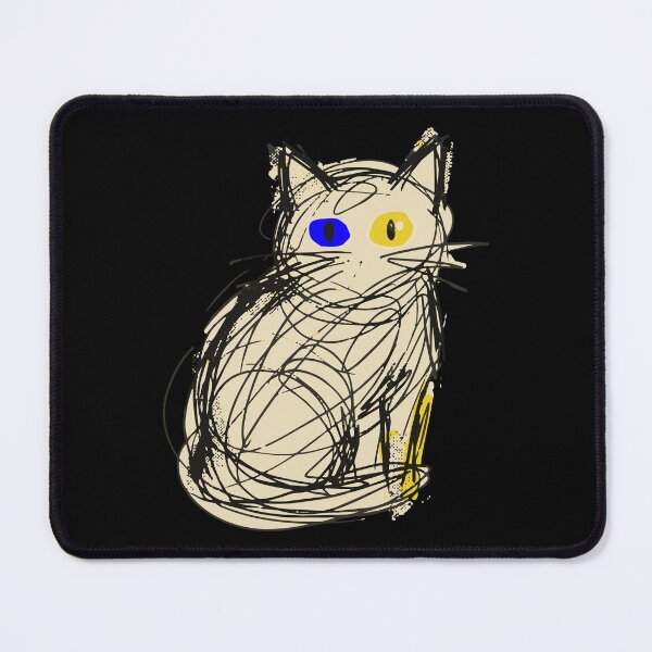Item preview, Abstract Scribble Cat Minimalist Art Funny Cat Lover Gift designed and sold by Mdozet.