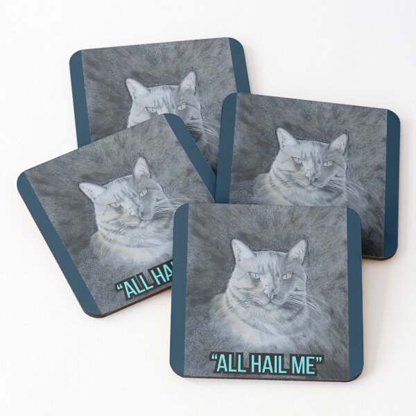 Item preview, Gatto Nero Tigrato – All Hail Me – Cornice Blu Scuro designed and sold by su74lab.
