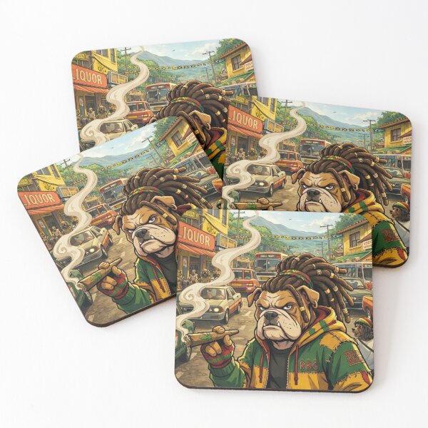 Item preview, Rasta Bulldog Vibes- Caribbean Streetwear Graphics  designed and sold by digitalbob60.