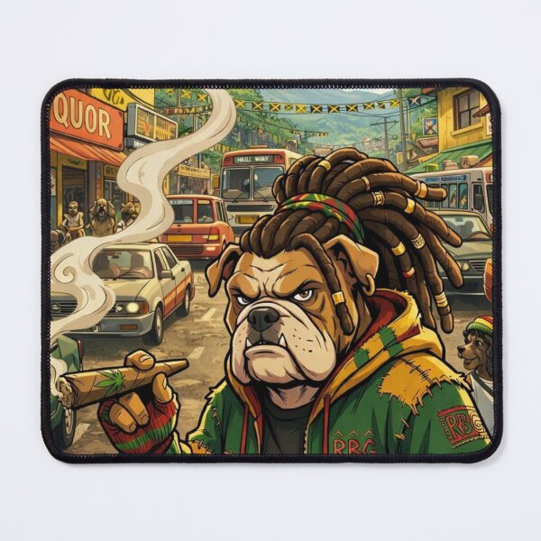 Item preview, Rasta Bulldog Vibes- Caribbean Streetwear Graphics  designed and sold by digitalbob60.