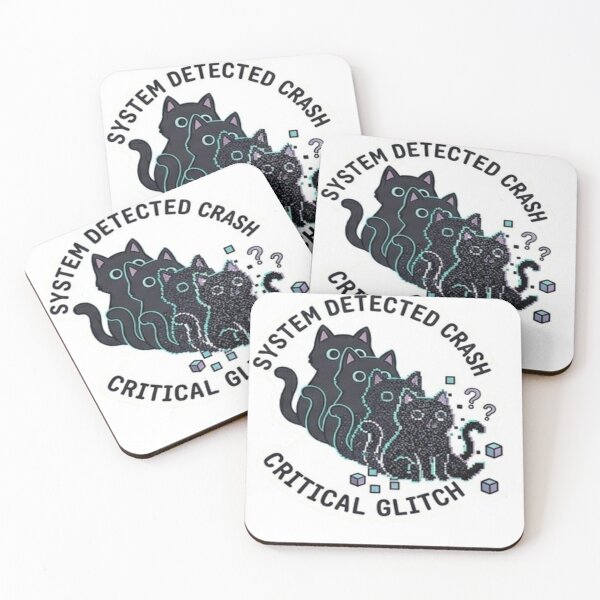 Item preview, System Crash Cat Sticker – Critical Glitch Funny Tech Cat Design designed and sold by Velora Design .