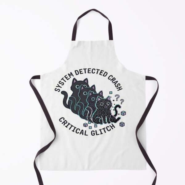 Item preview, System Crash Cat Sticker – Critical Glitch Funny Tech Cat Design designed and sold by Velora Design .