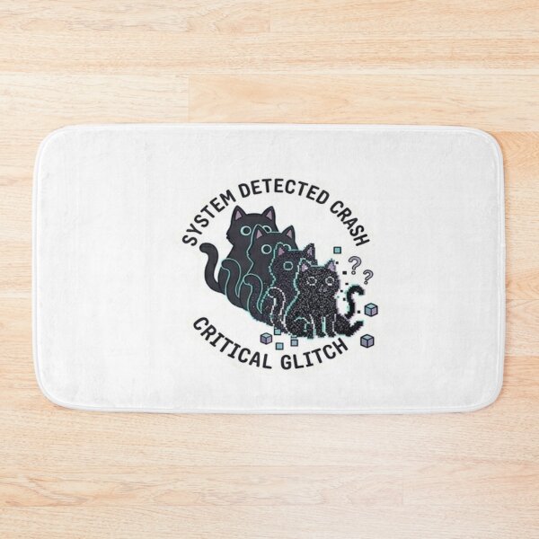 Item preview, System Crash Cat Sticker – Critical Glitch Funny Tech Cat Design designed and sold by Velora Design .