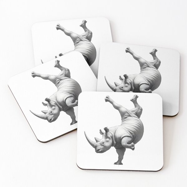 Item preview, Acrobat Rhinoceros: Funny Handstand Rhino Illustration designed and sold by AlanyaArtX.