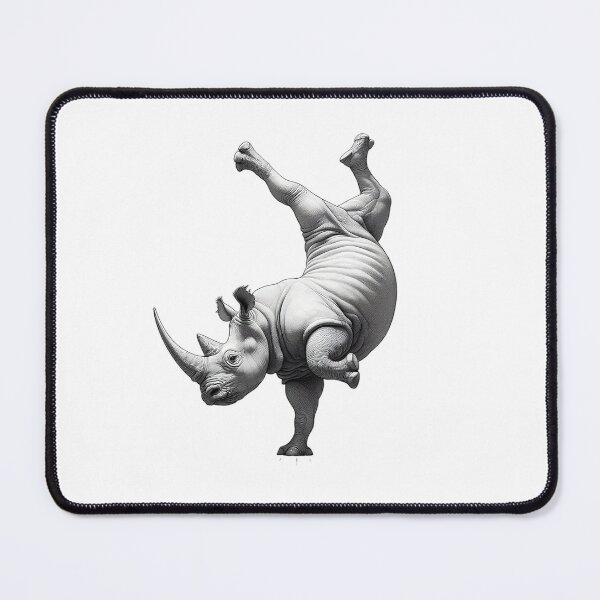 Item preview, Acrobat Rhinoceros: Funny Handstand Rhino Illustration designed and sold by AlanyaArtX.