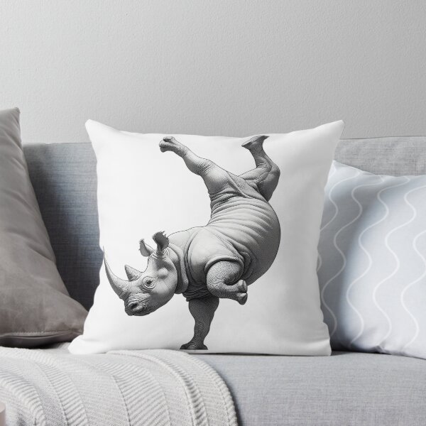 Item preview, Acrobat Rhinoceros: Funny Handstand Rhino Illustration designed and sold by AlanyaArtX.