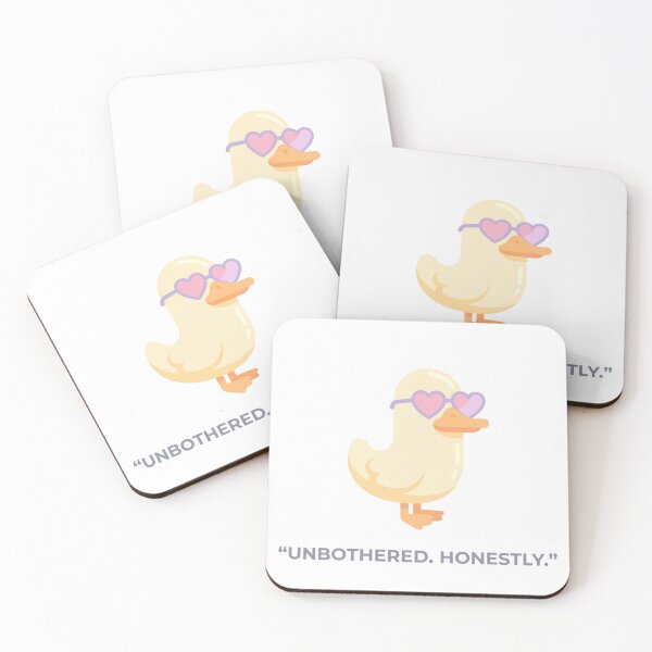 Item preview, Unbothered Duck Aesthetic Meme Sticker designed and sold by Quiet Mode Studio.
